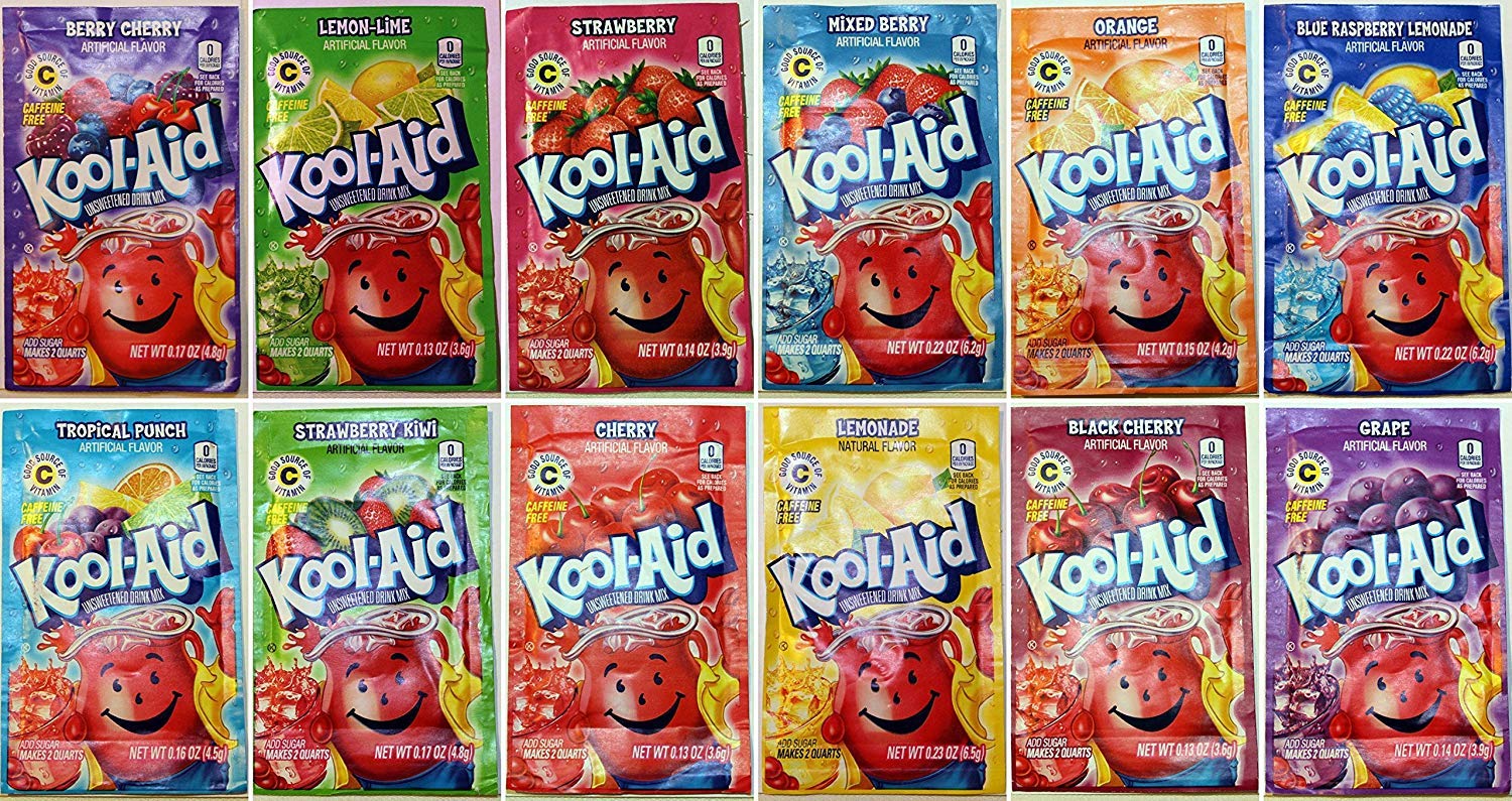 Kool-aid Variety Pack / 18 flavors / 36 Koolaid Packets - Drinks