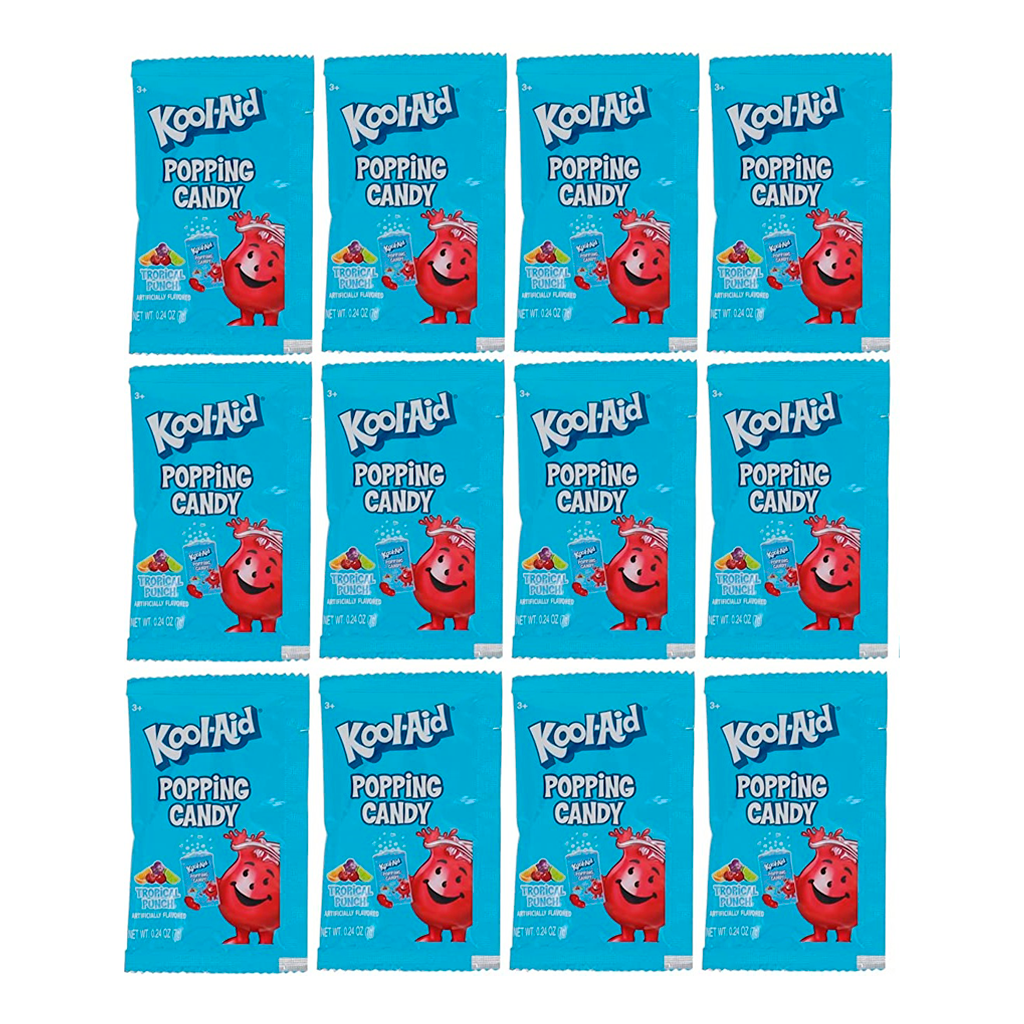 Kool Aid Popping Candy Tropical Punch .33oz pack or 20ct box