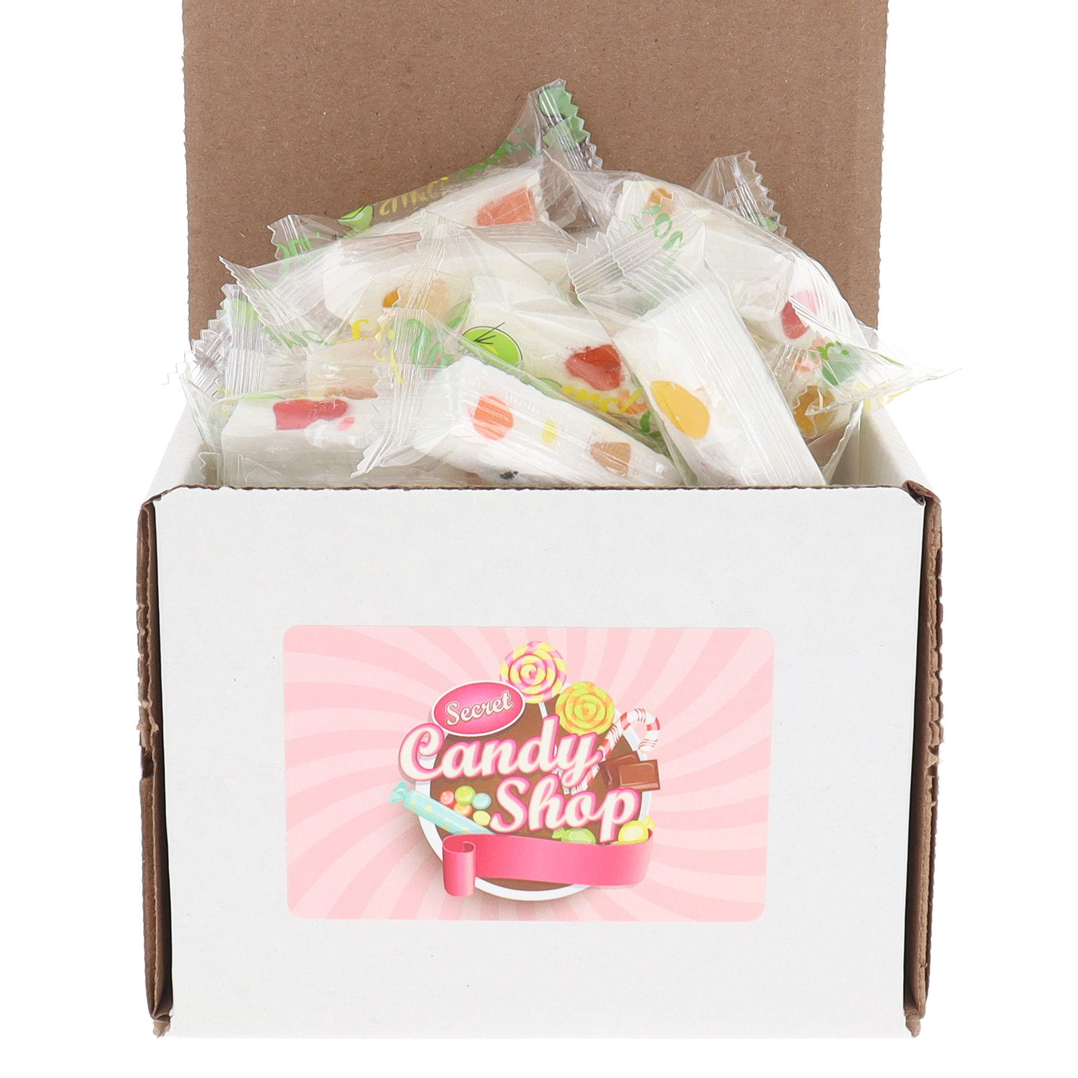 SECRET CANDY SHOP Jujube Nougats Soft Chewy Fruit Candy Bulk in Box (Sour)