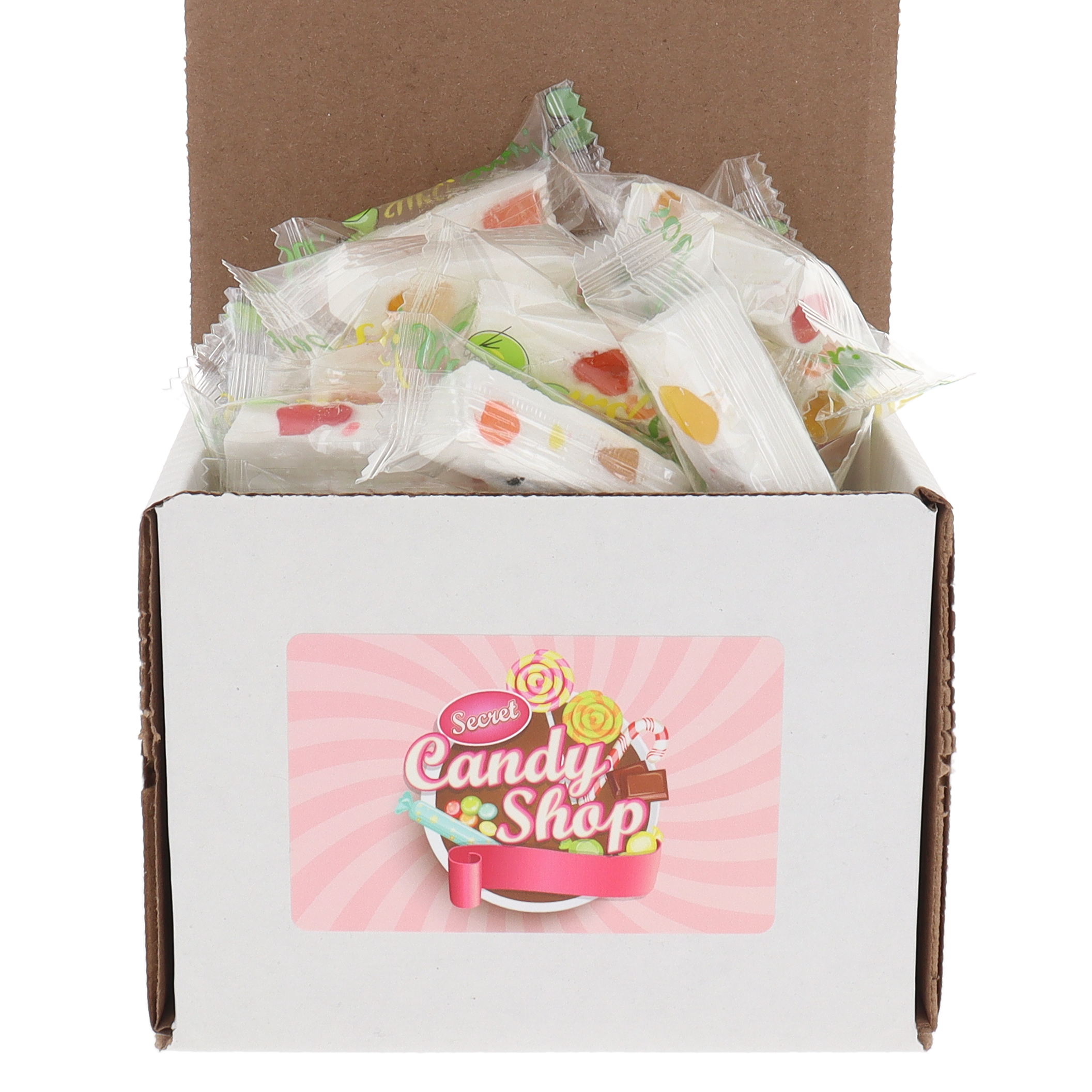 SECRET CANDY SHOP Jujube Nougats Soft Chewy Fruit Candy Bulk in Box (Sour)