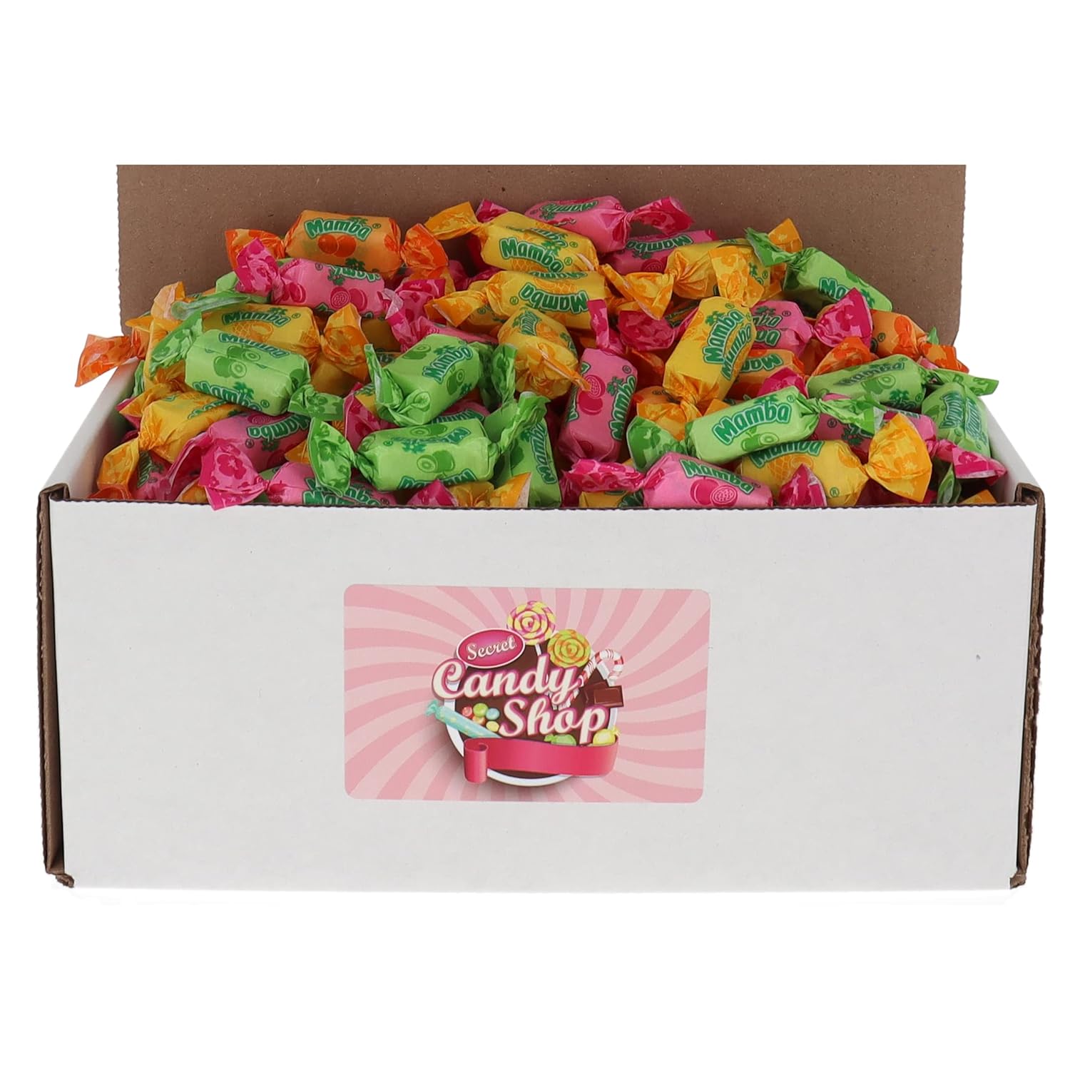 Mamba Fruit Chews Candy Assorted 9 Flavors (Orange, Raspberry, Strawberry, Cherry, Lemon, Mango Orange, Apple Kiwi, Pineapple Coconut, Peach Passionfruit)