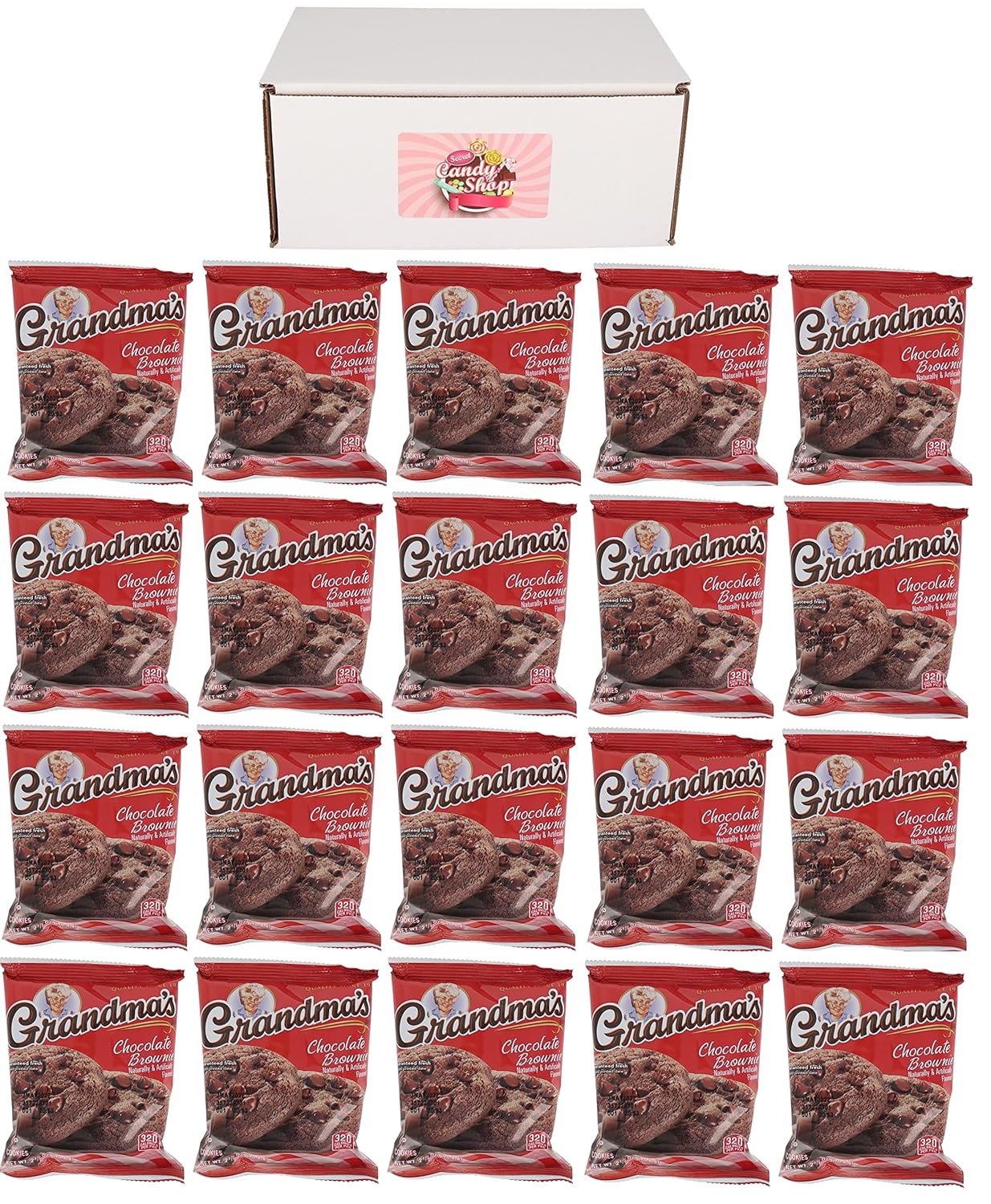 Grandma's Cookies In Box (Pack of 20, Total of 40 Cookies)