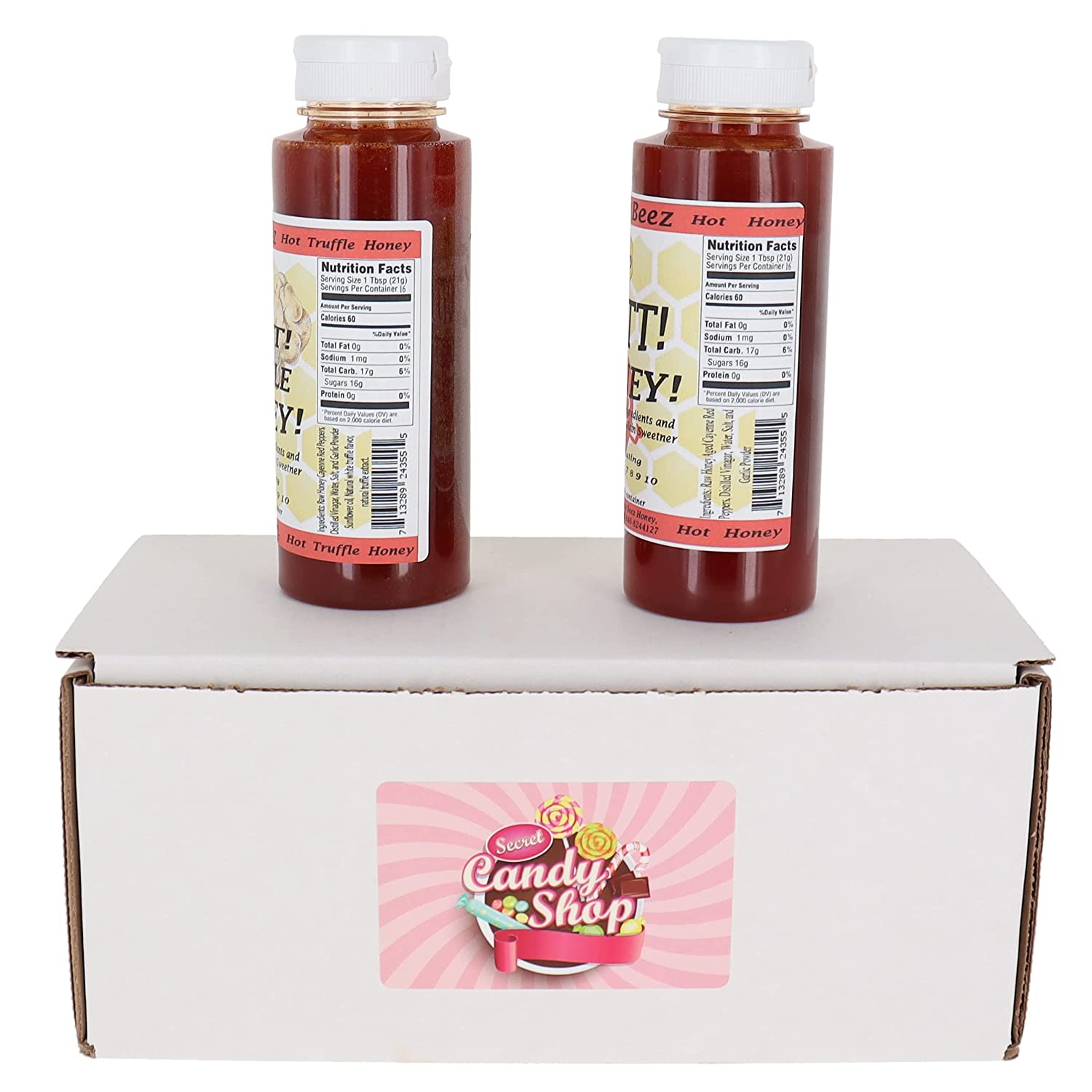 Beezy Beez Hot Honey 12oz Bottle Variety Pack with Black Truffle (1 of each, total of 2)