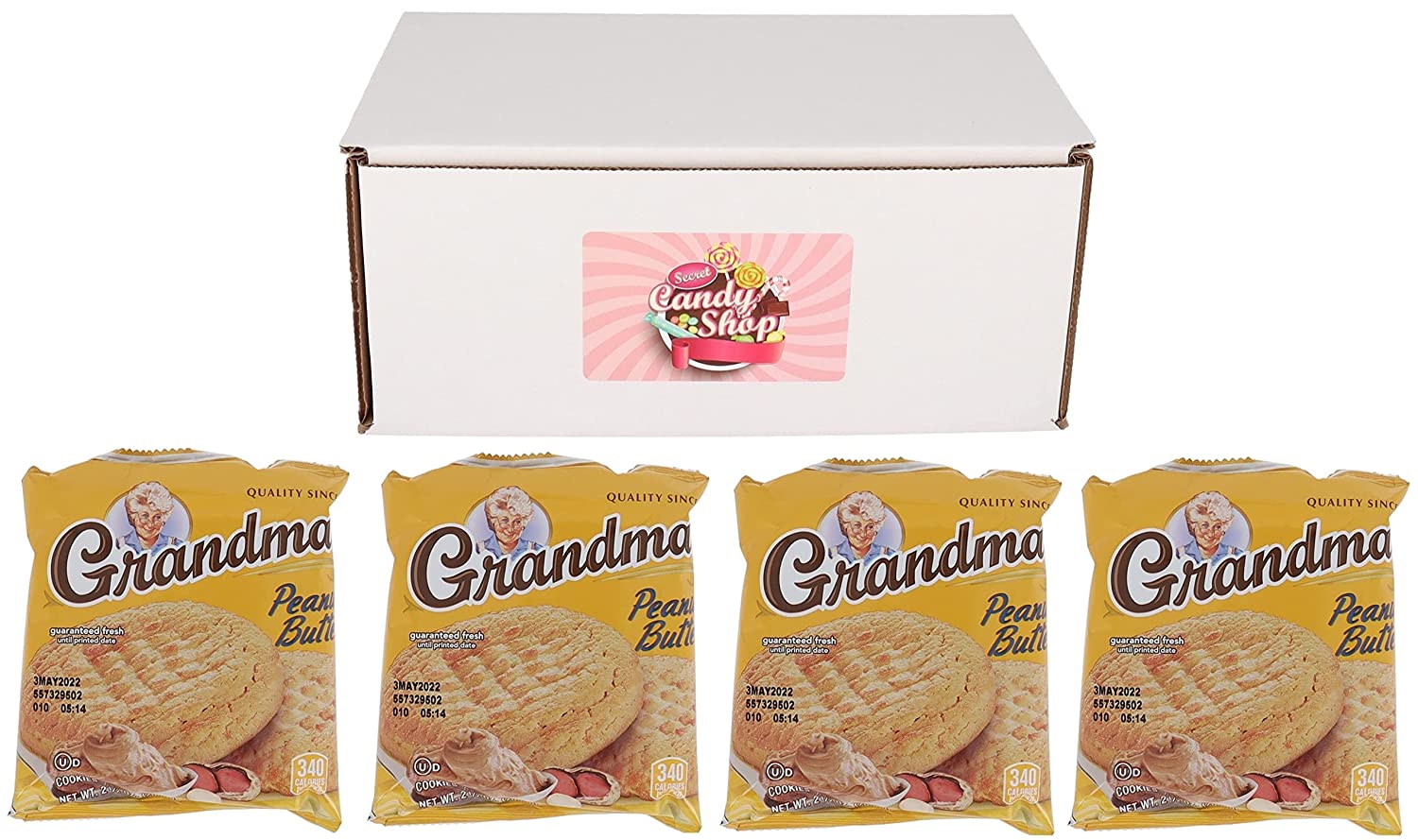 Grandma's Cookies In Box (Pack of 4, total 8 Cookies)