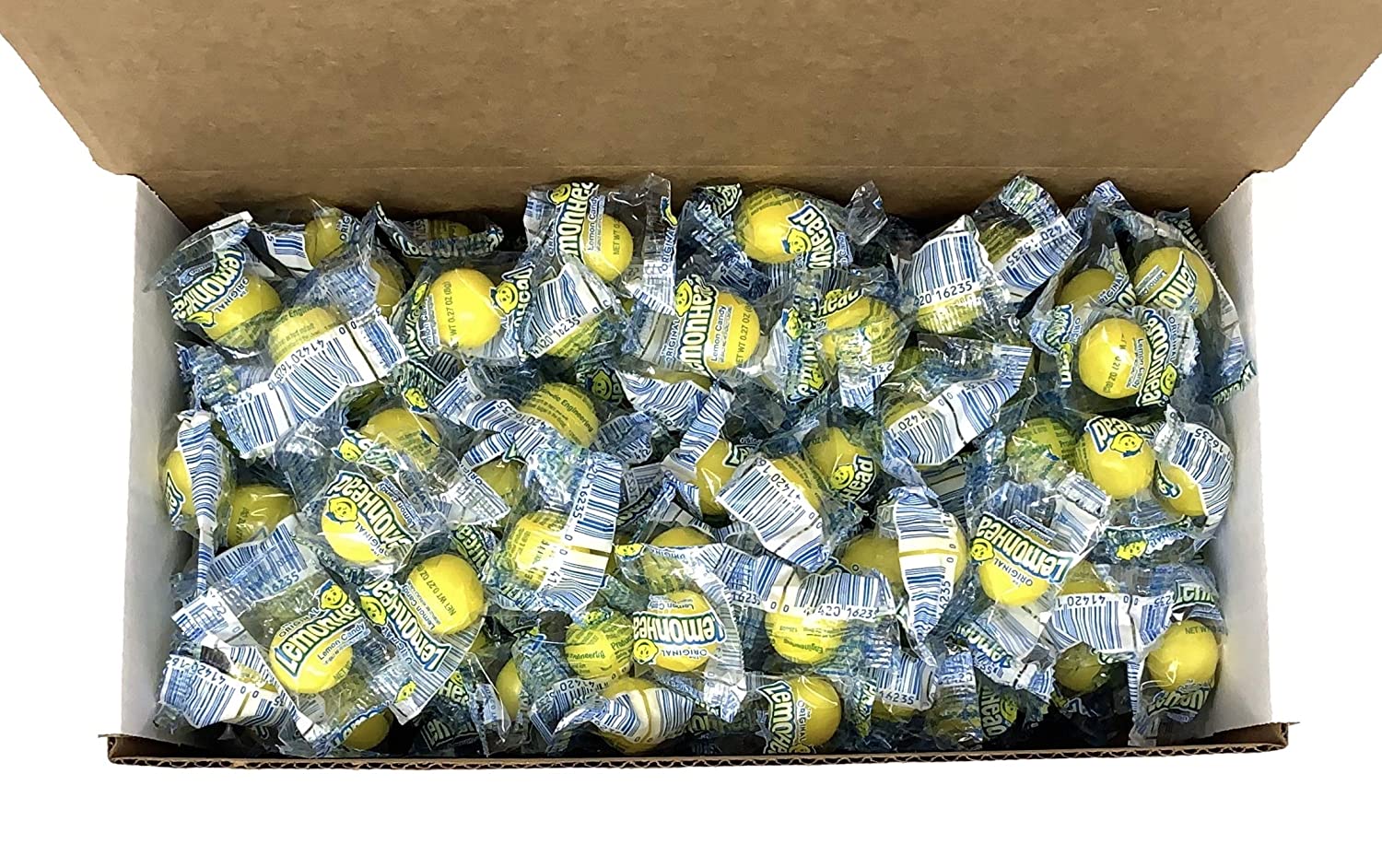 Lemonhead Lemon Candy, Hard Candy in Box, 3LB Bulk (Individually Wrapped)