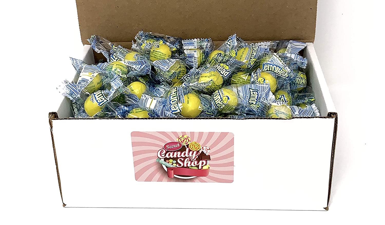 Lemonhead Lemon Candy, Hard Candy in Box, 1.5LB Bulk (Individually Wrapped)