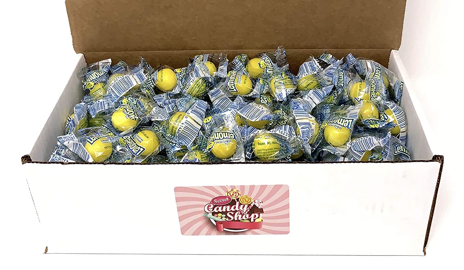 Lemonhead Lemon Candy, Hard Candy in Box, 3LB Bulk (Individually Wrapped)