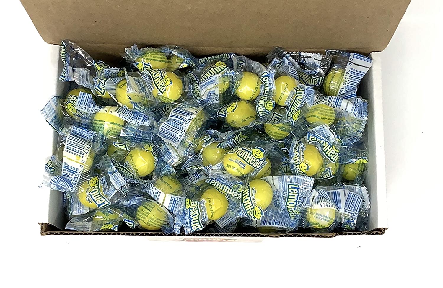 Lemonhead Lemon Candy, Hard Candy in Box, 1.5LB Bulk (Individually Wrapped)