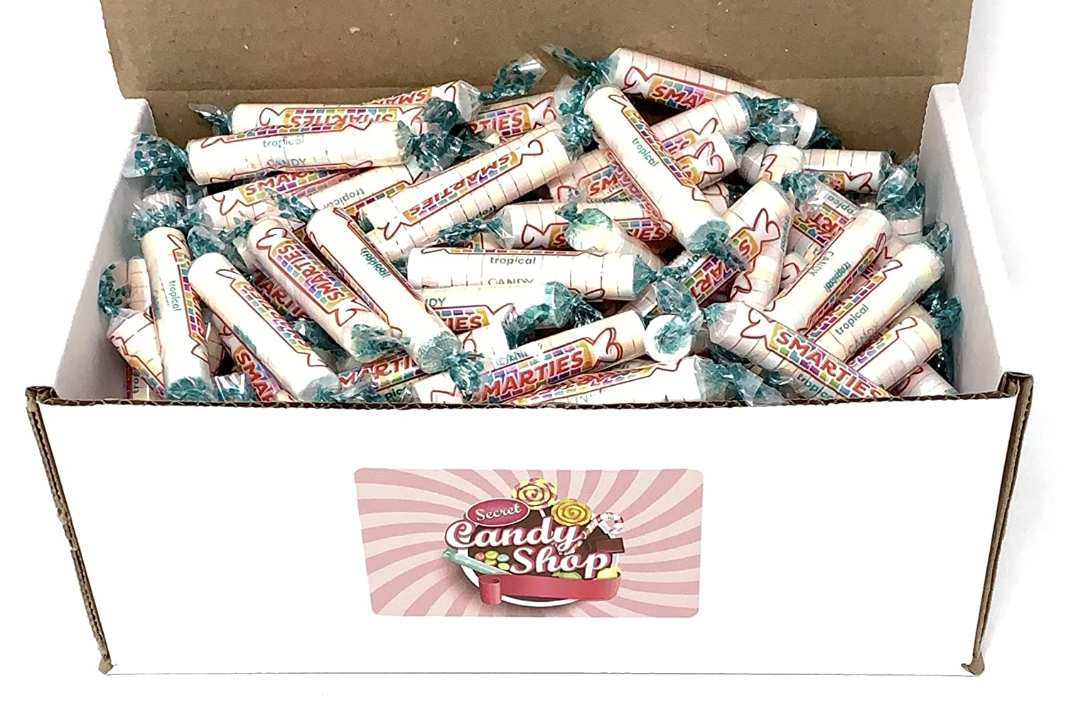 Smarties Tropical Candy Rolls Bulk in Box, 2lb (Individually Wrapped)