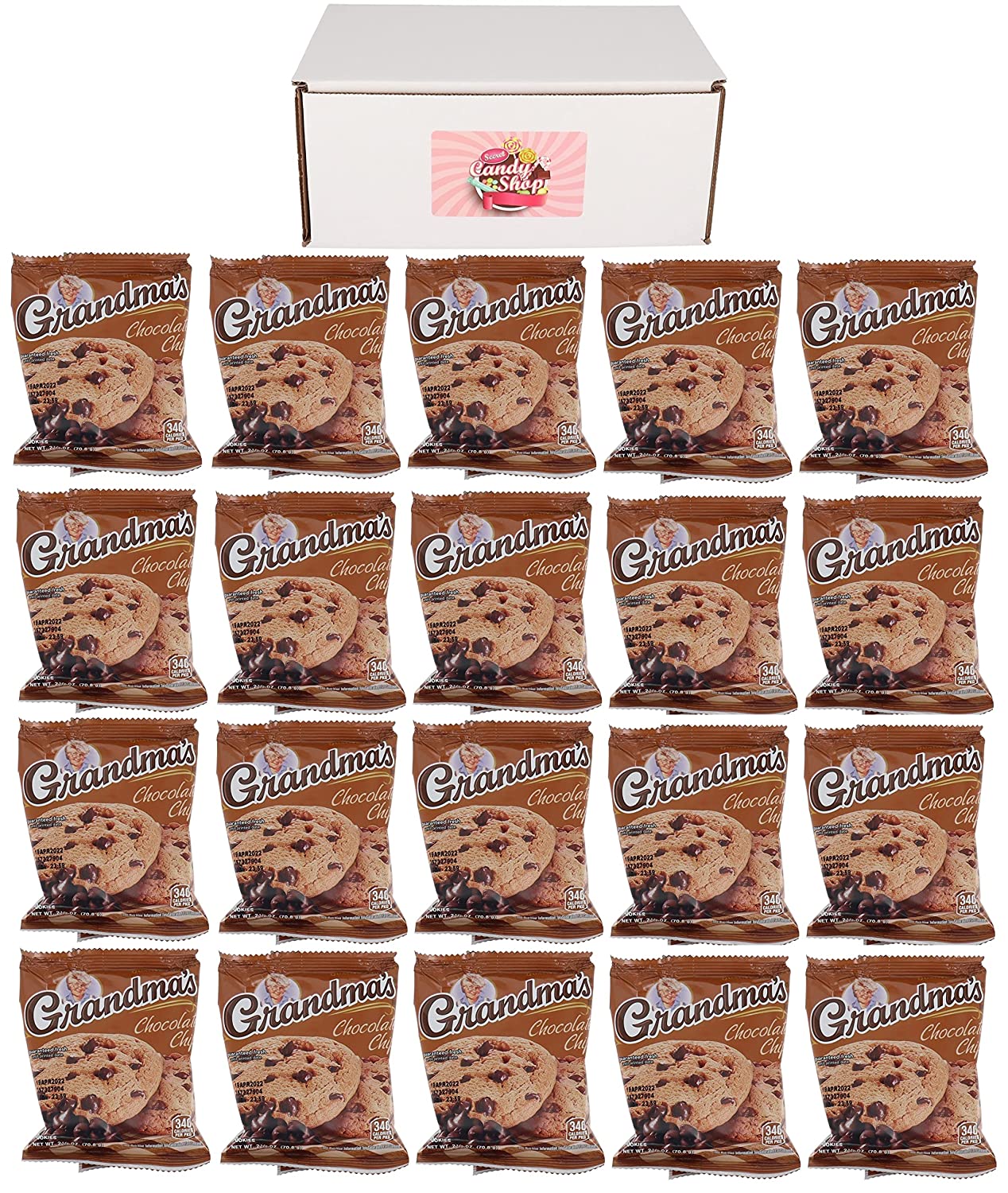Grandma's Cookies In Box (Pack of 20, Total of 40 Cookies)