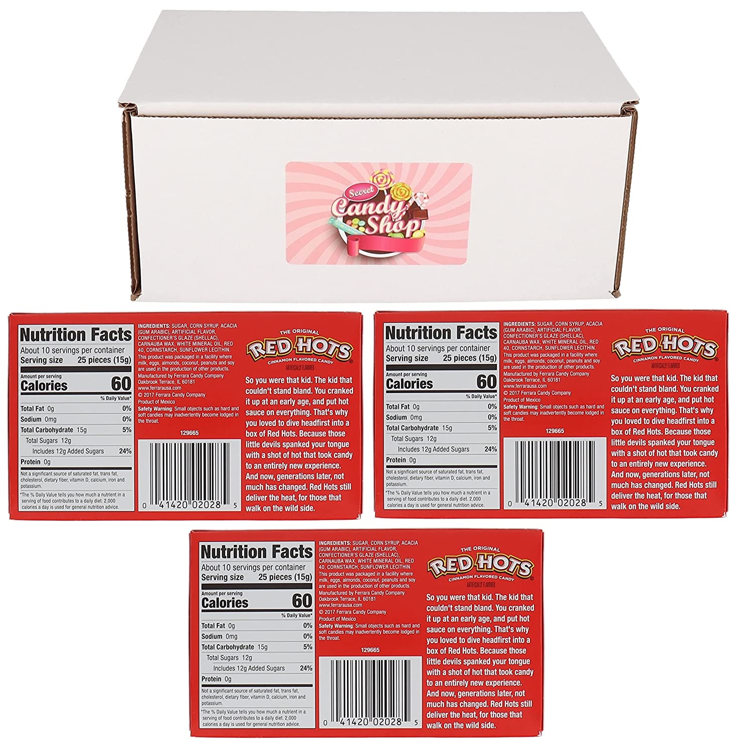 Red Hots Cinnamon Candy Theater Box