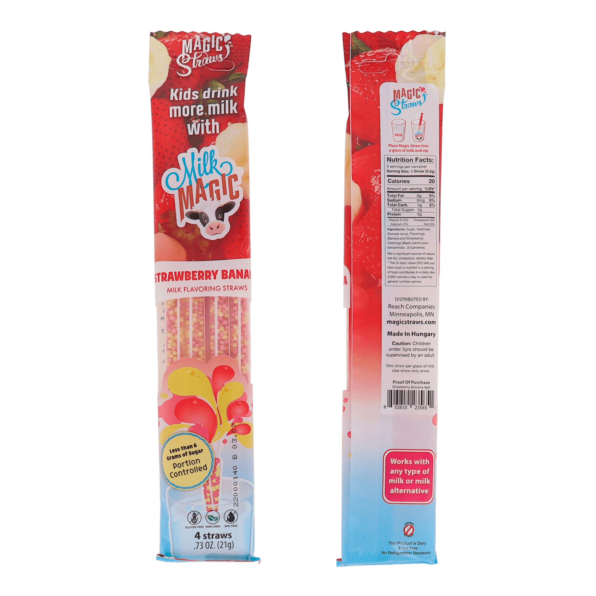 Milk Magic Milk Straws - Strawberry Banana