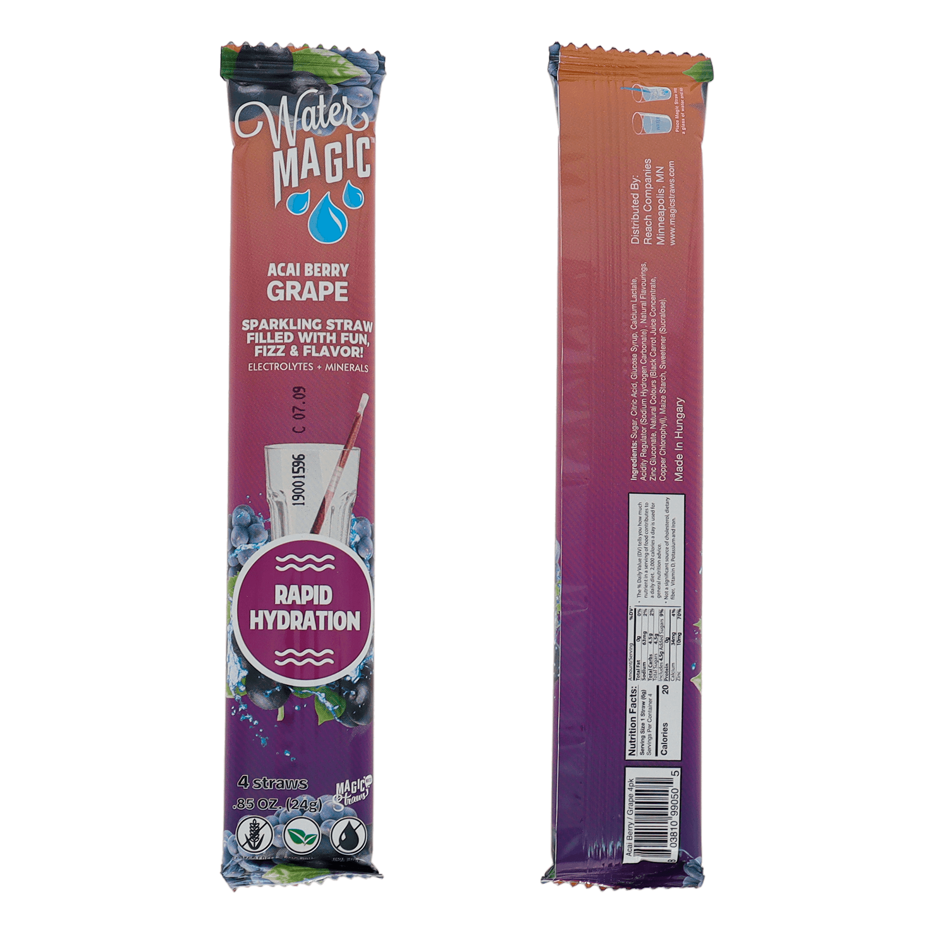 Milk Magic Water Magic Straws - Acai Berry Grape